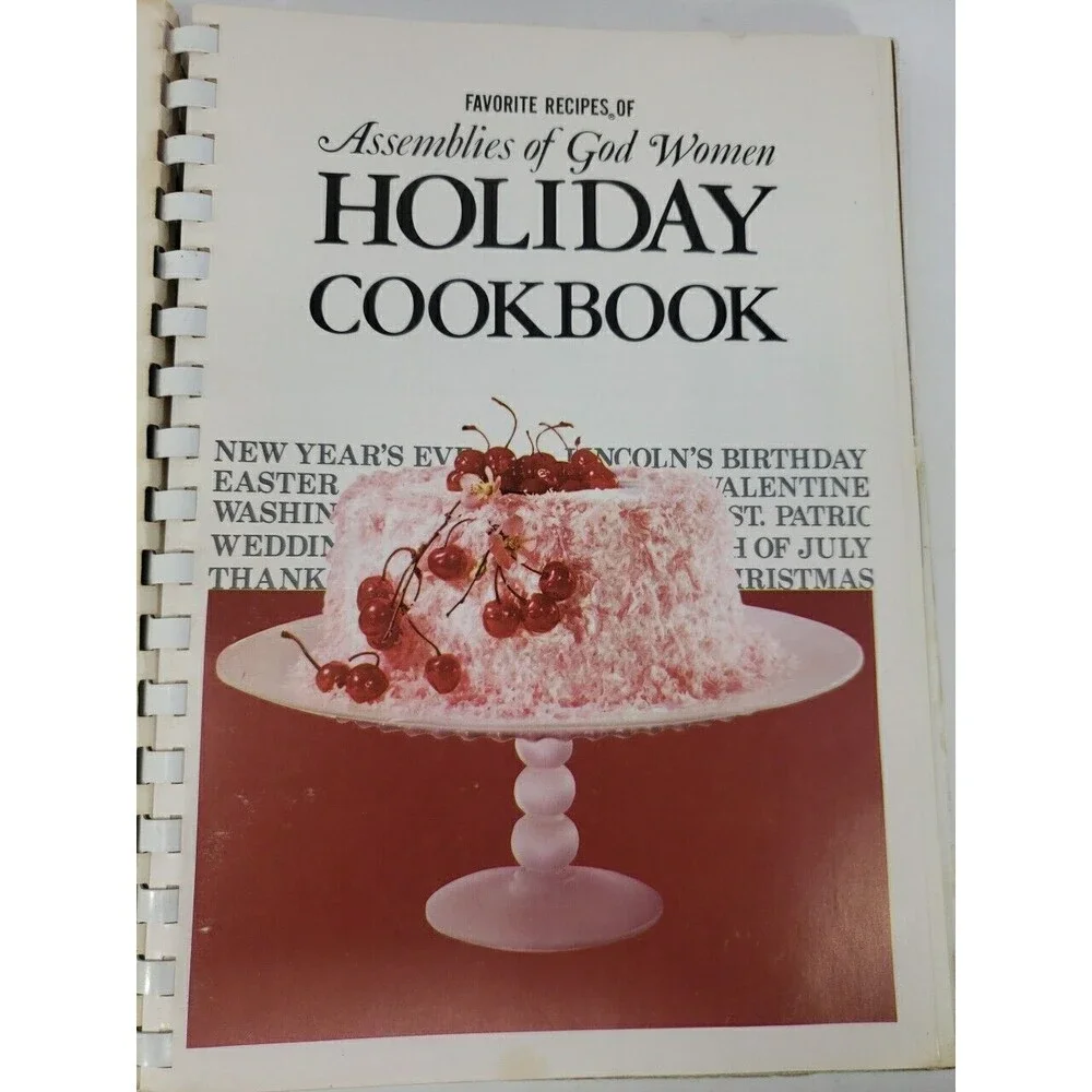 Holiday Cookbook Assemblies of God Women 900 Recipes for All Holidays VTG 1971